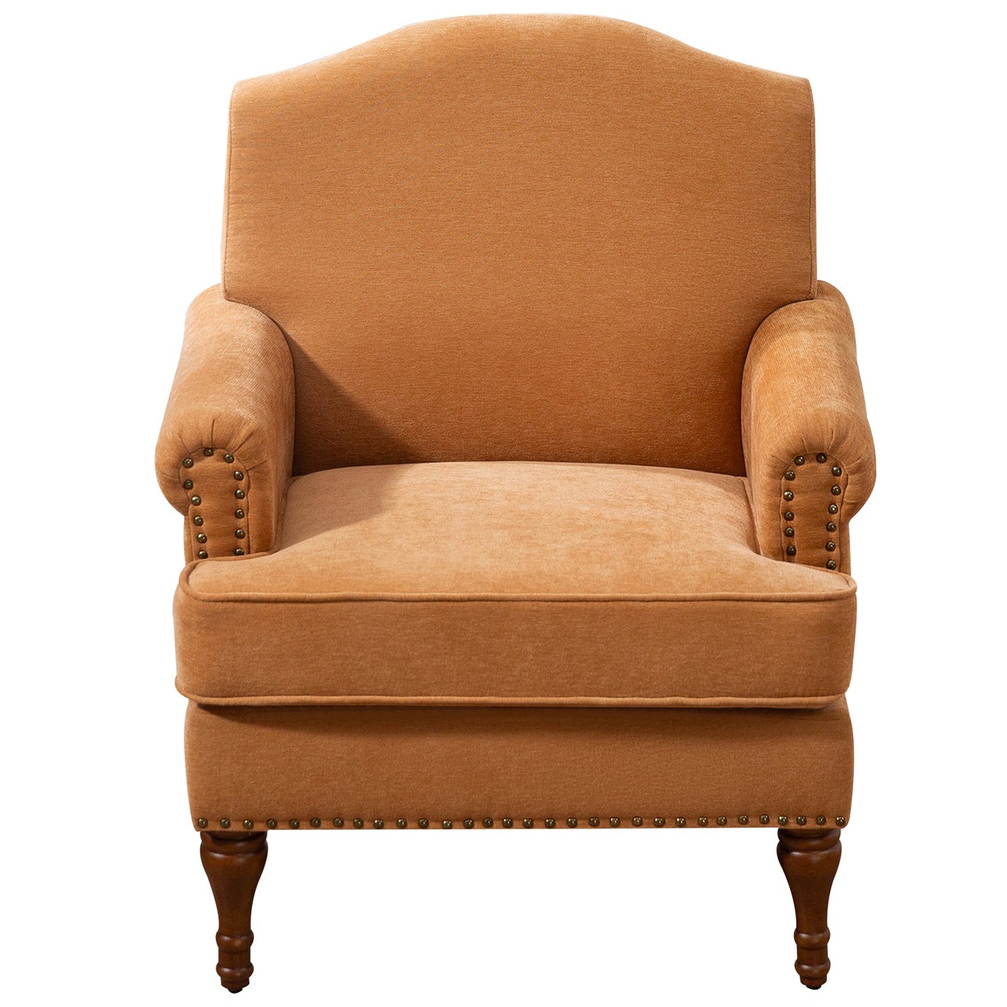 Pefelife Accent Chair Nailhead Trim Arm Chair for Bedroom Comfy Chenille Reading Accent Chairs for Living Room Chairs Durable Armchair Single Sofa Chair with Wood Legs