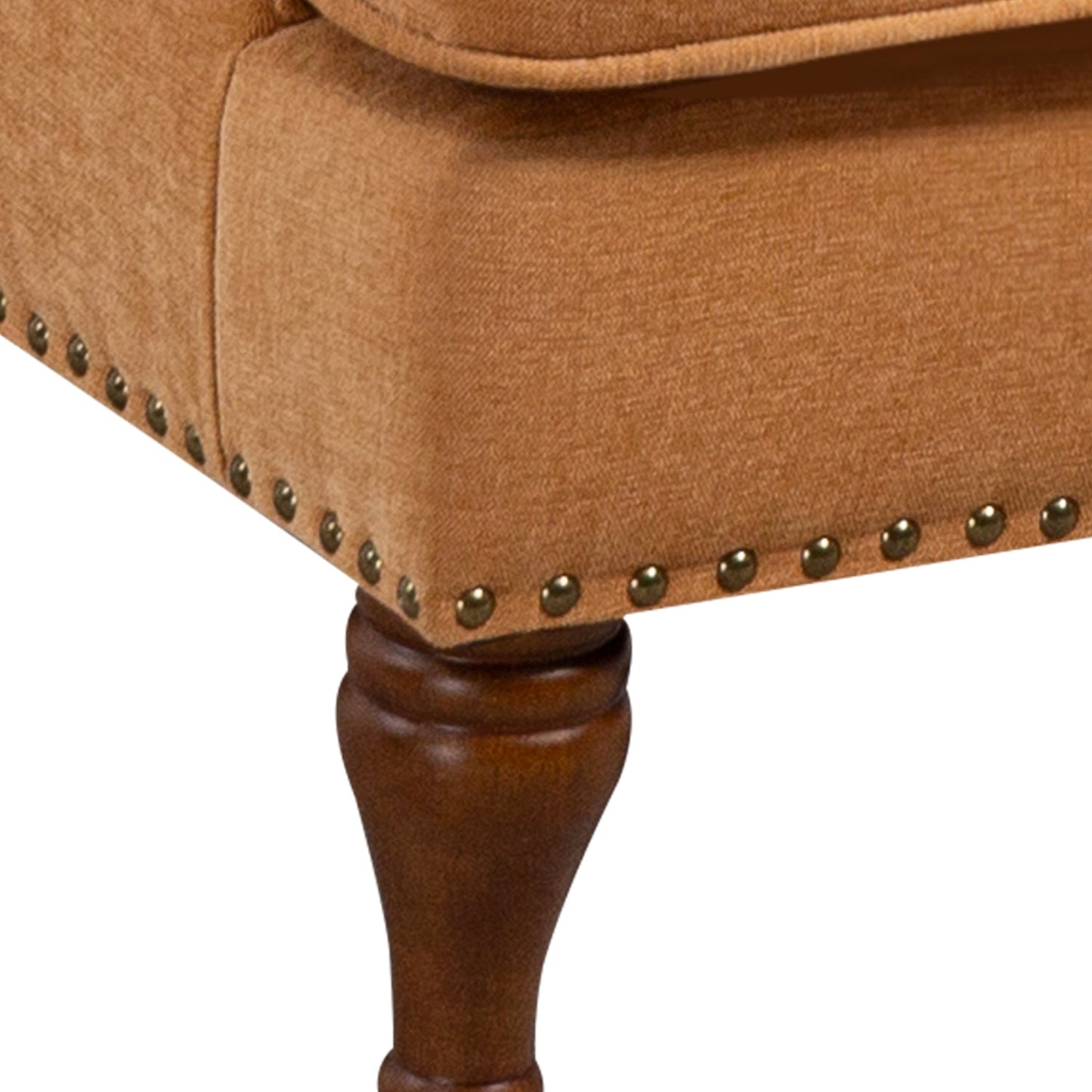 Pefelife Accent Chair Nailhead Trim Arm Chair for Bedroom Comfy Chenille Reading Accent Chairs for Living Room Chairs Durable Armchair Single Sofa Chair with Wood Legs