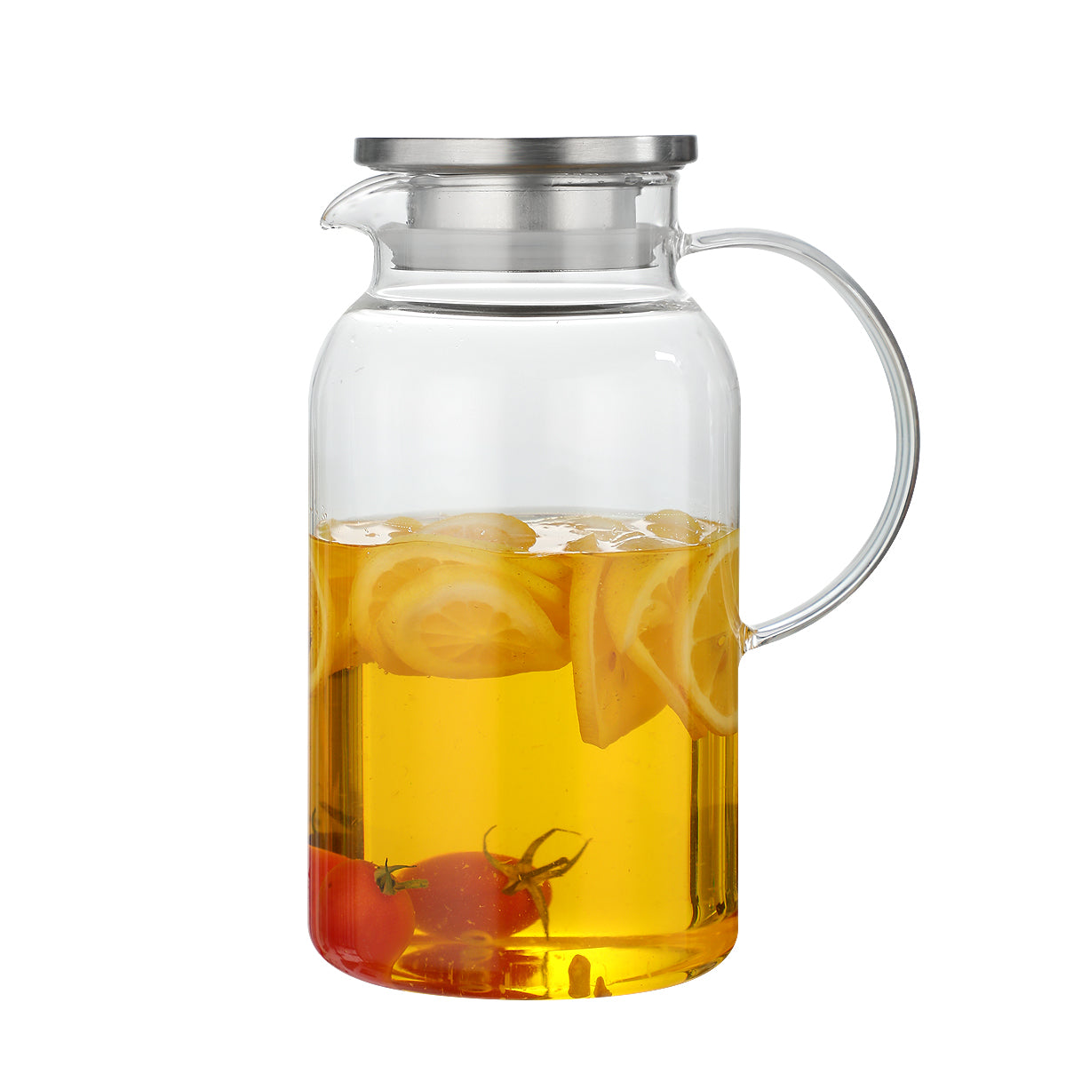 Jarra de agua de vidrio Pefelife de 1 olla con 4 tazas, resistente al calor