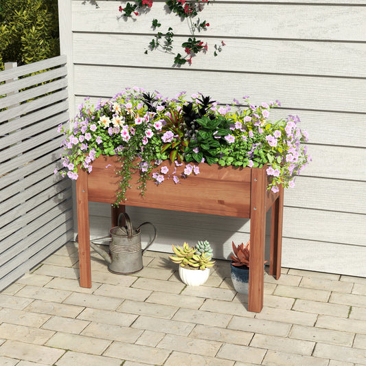 Jardinera elevada de madera Pefelife con patas de 40 pulgadas