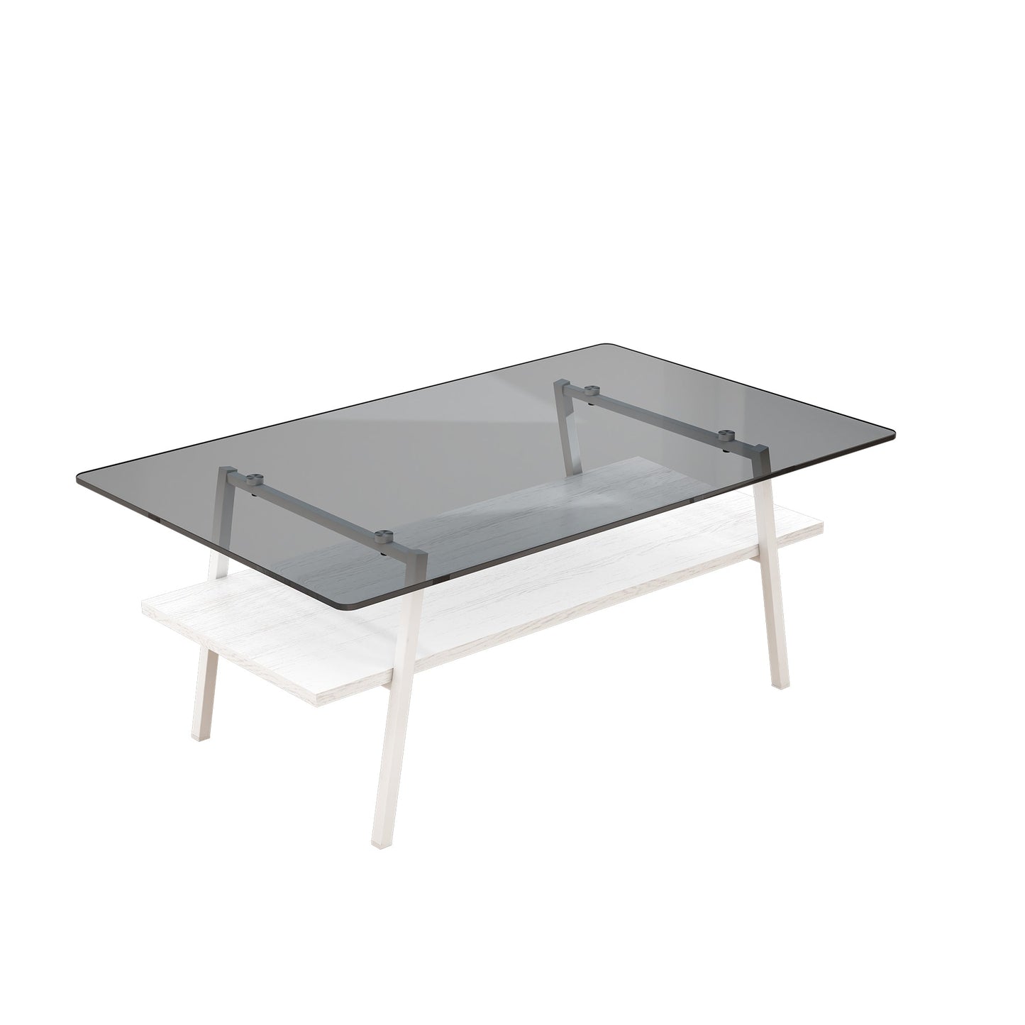 Ensemble de tables de salon Pefelife, ensemble de 3 tables basses et tables d'appoint en verre pour salon, ensemble de tables basses avec plateau en verre trempé et cadre en métal pour appartement, bureau