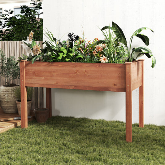 Jardinera elevada de madera con patas Pefelife