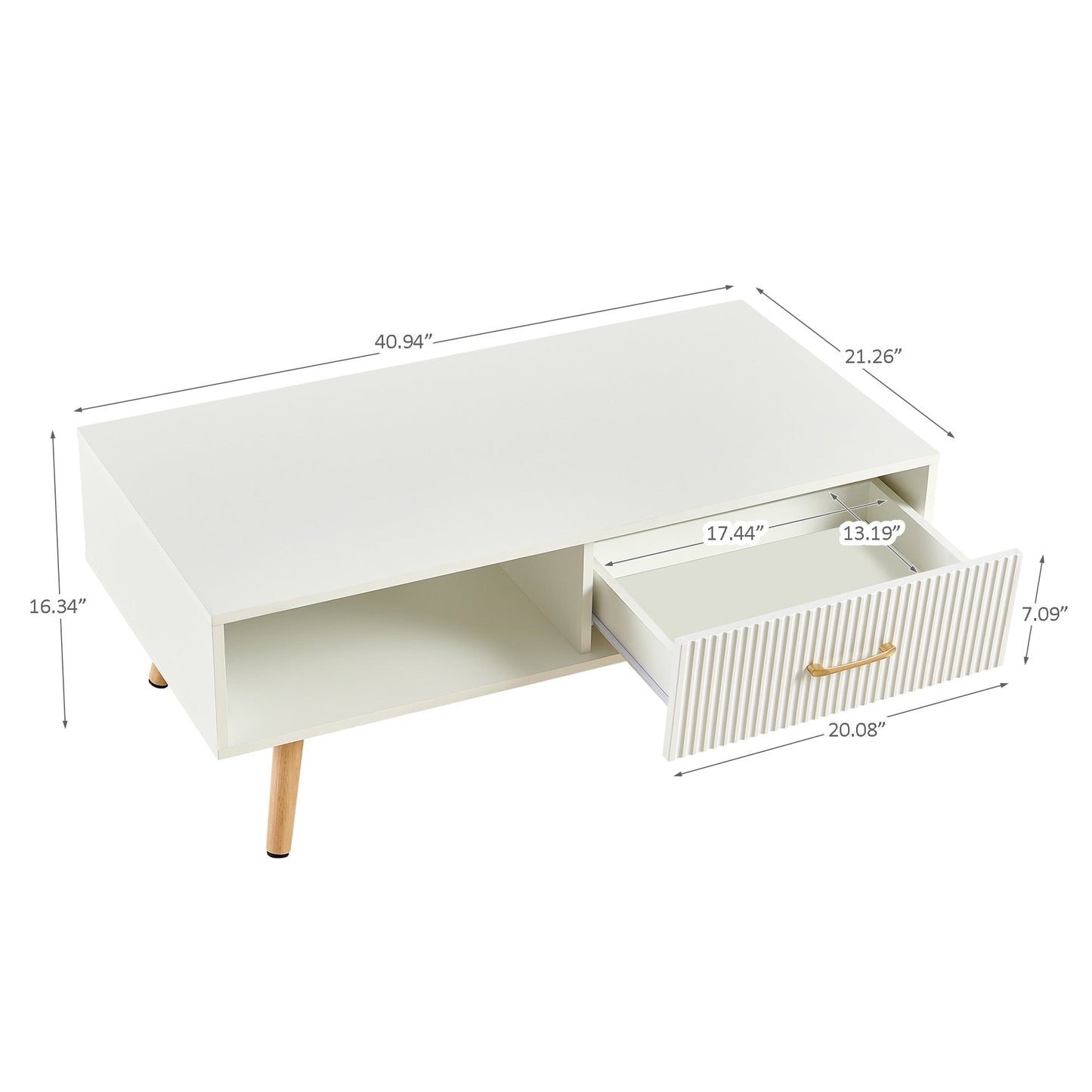 Table basse Pefelife avec rangement, table à manger bohème avec porte coulissante en rotin, petite table basse de salon, plateau blanc