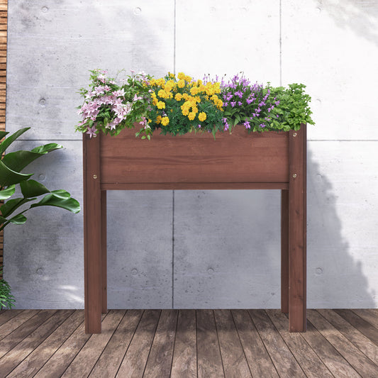 Jardinera elevada de madera con patas Pefelife