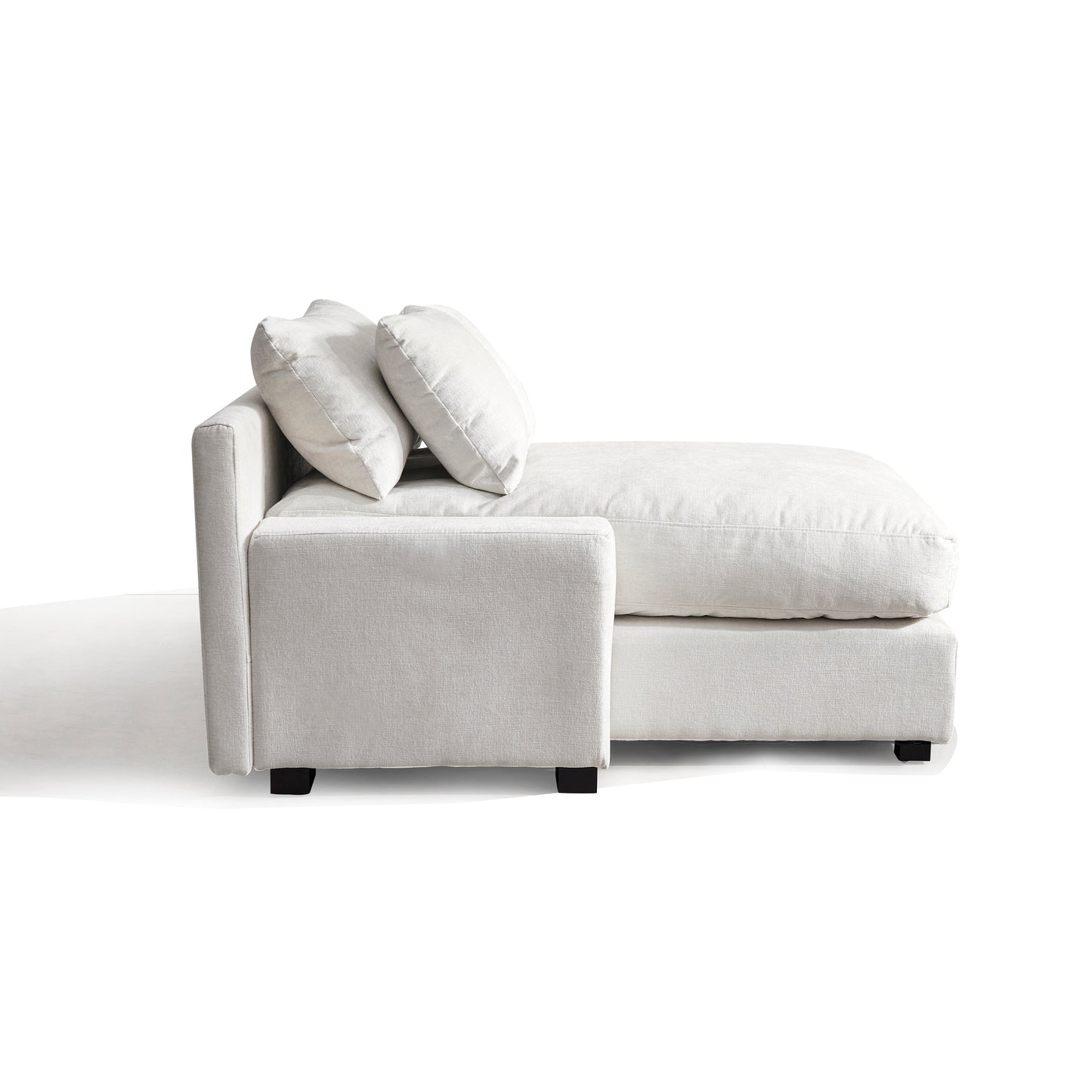 Sofá seccional Pefelife de 122 cm con chaise longue para sala de estar, moderno y contemporáneo, sofá cama seccional para apartamento, tela de chenilla.