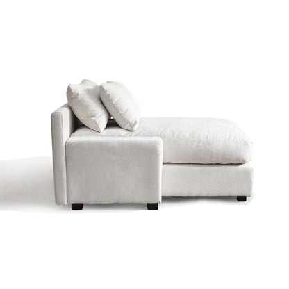Sofá seccional Pefelife de 122 cm con chaise longue para sala de estar, moderno y contemporáneo, sofá cama seccional para apartamento, tela de chenilla.
