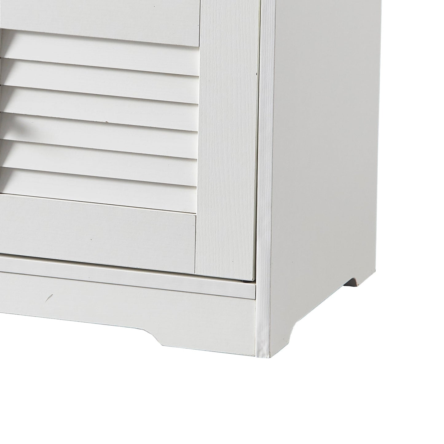 Banc à chaussures d'entrée Pefelife avec armoire de rangement 28,74 po Étagère à chaussures avec armoires à deux portes Étagères rembourrées Organisateur de couloir Meuble de rangement blanc