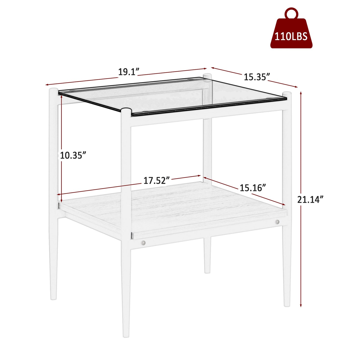 Ensemble de tables de salon Pefelife, ensemble de 3 tables basses et tables d'appoint en verre pour salon, ensemble de tables basses avec plateau en verre trempé et cadre en métal pour appartement, bureau