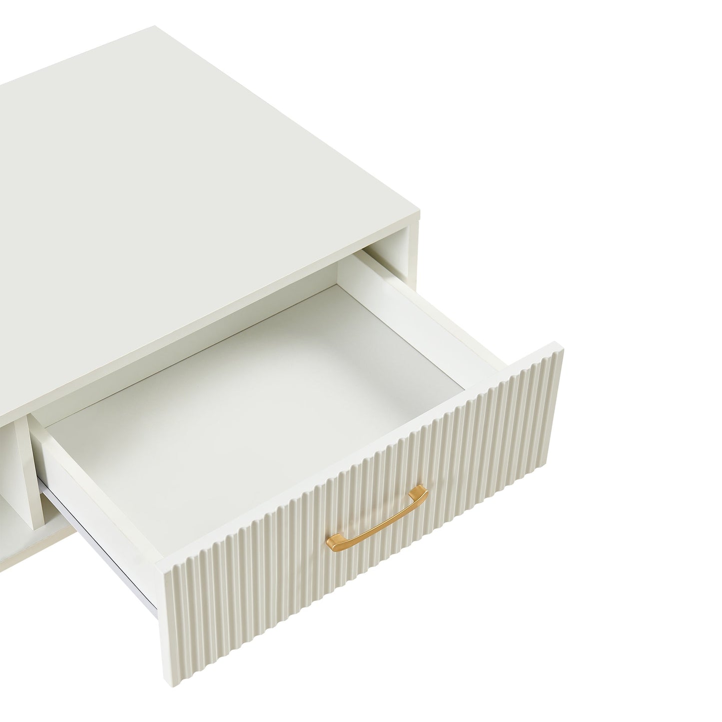 Table basse Pefelife avec rangement, table à manger bohème avec porte coulissante en rotin, petite table basse de salon, plateau blanc