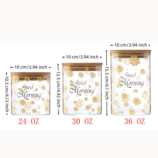 Pefelife 1500ml Glass Jar with Lid Large Clear Food Storage Containers
