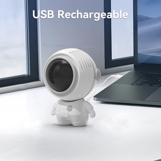 Pefelife Portable Neck Fan with Astronaut Design with Rechargeable Battery Operating