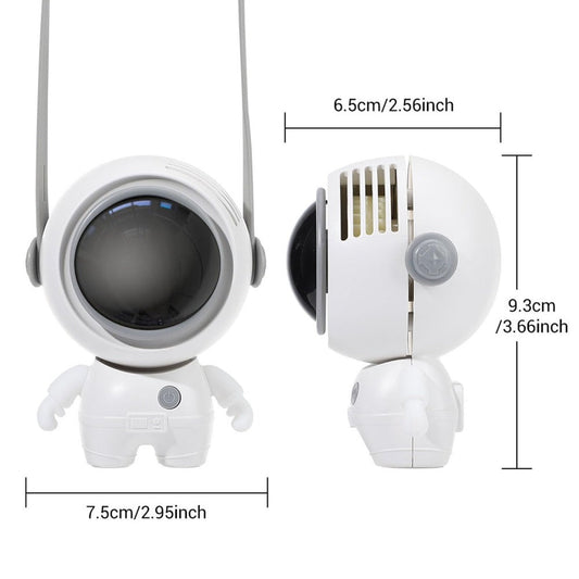 Pefelife Portable Neck Fan with Astronaut Design with Rechargeable Battery Operating